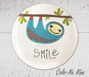 Littleton Sloth Smile Plate
