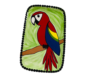 Littleton Scarlet Macaw Plate
