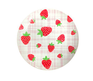 Littleton Strawberry Plaid Plate