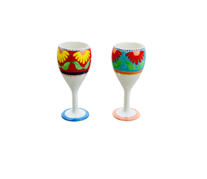 Littleton Floral Wine Glass Set