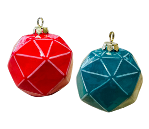 Littleton Jewel Toned Faceted Ornament